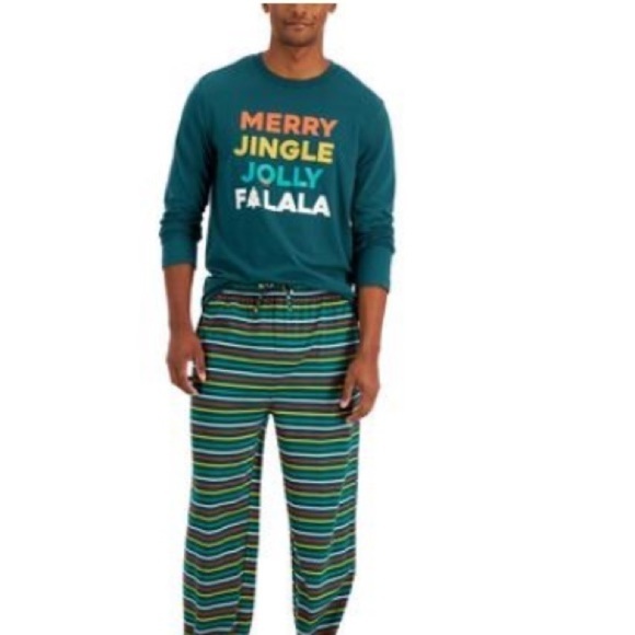 FAMILY PAJAMAS Matching Men's Merry Jingle Mix It Family Pajama Set, New S - Picture 6 of 12